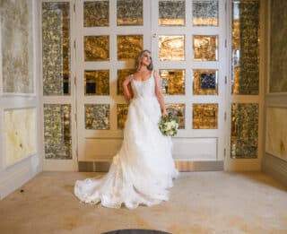 bride at door - wow