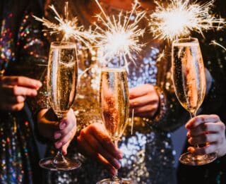 Friends,Celebrating,Christmas,Or,New,Year,Eve,Party,With,Bengal