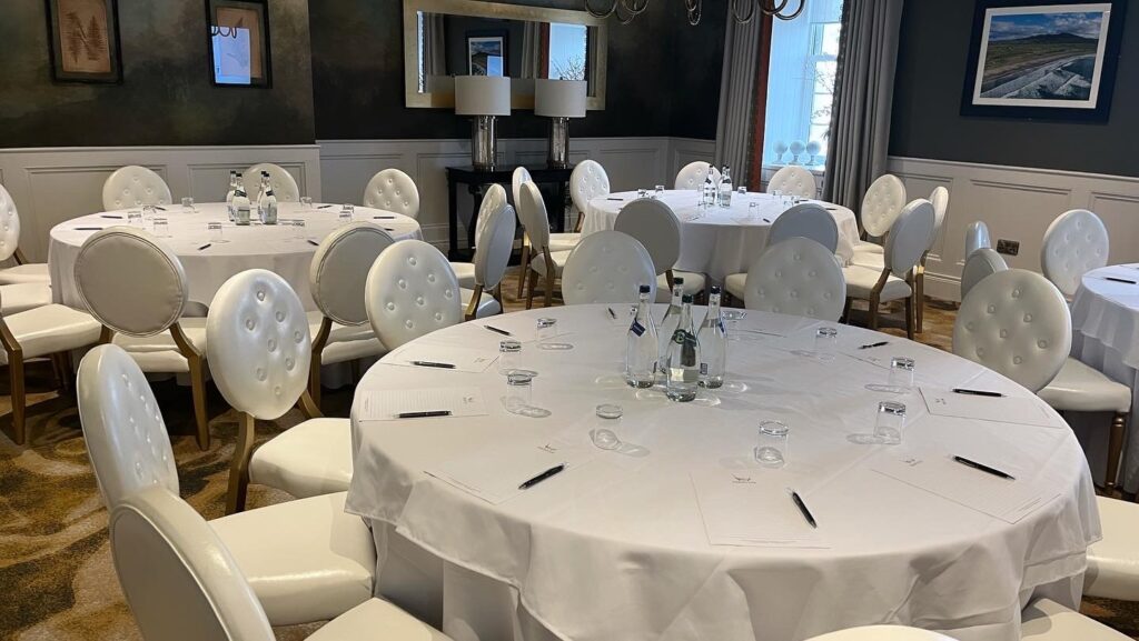 Boardroom round table conference set up